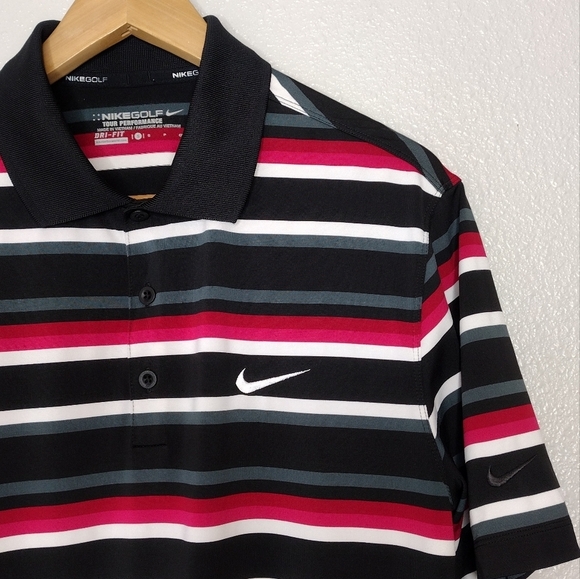 Nike Golf Tour Performance Striped Men's Polo Shirt - Picture 4 of 13